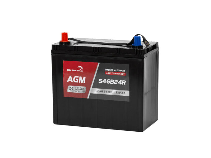 S46B24R / AUXB24R - 370CCA 12V AGM / HYBRID CAR BATTERY DURAMAX